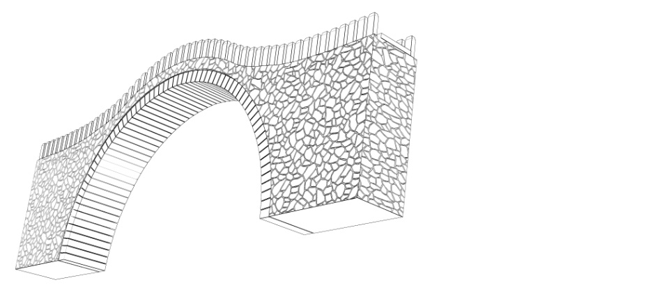 clipstudio用【3D】アーチ式石橋
