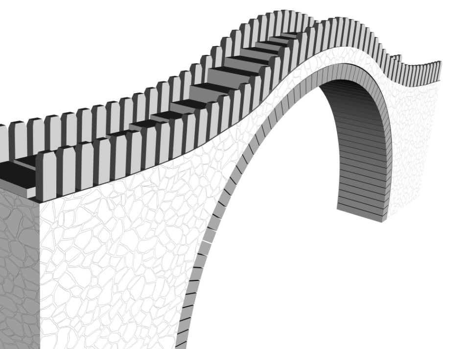 clipstudio用【3D】アーチ式石橋