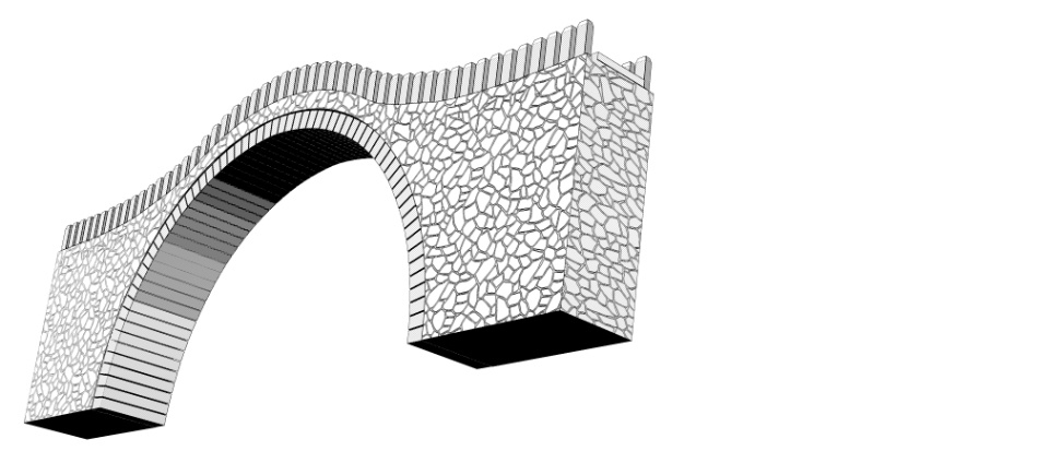 clipstudio用【3D】アーチ式石橋