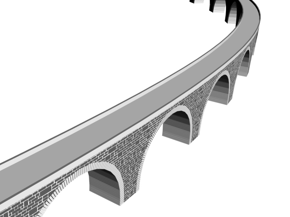 clipstudio用【3D】鉄道橋(直線・カーブ)