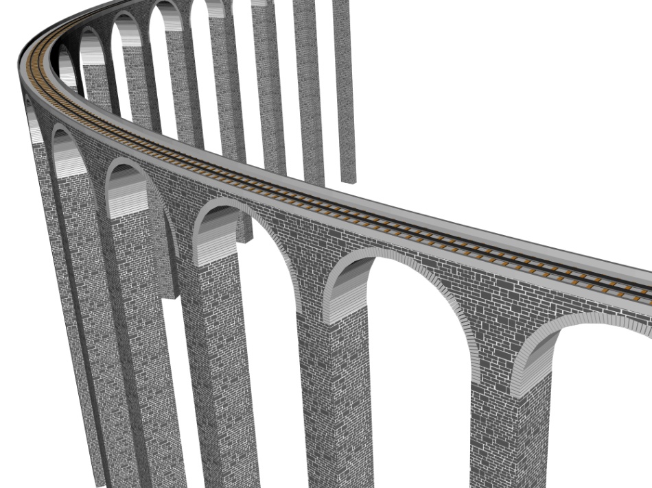 clipstudio用【3D】鉄道橋(直線・カーブ)