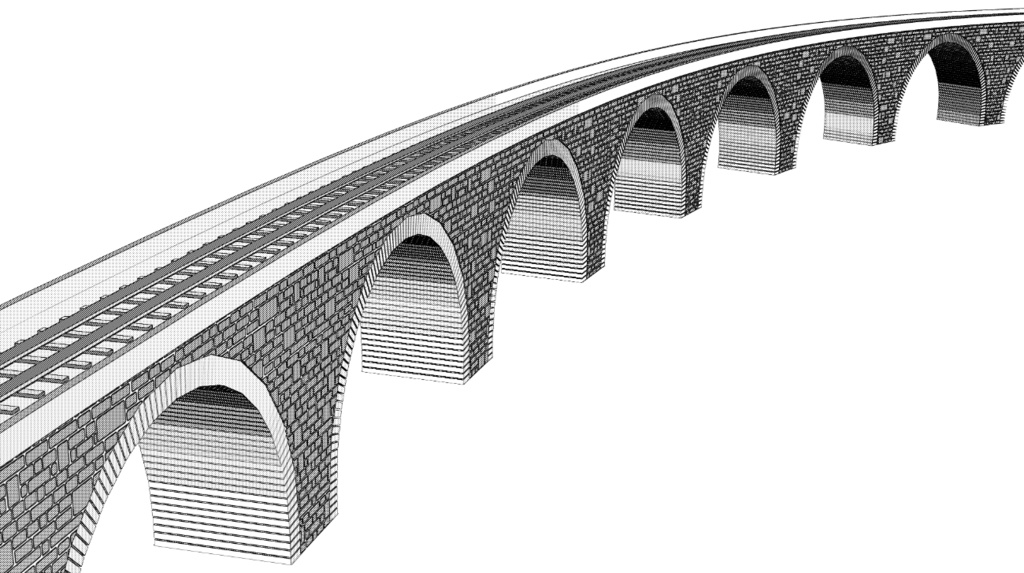 clipstudio用【3D】鉄道橋(直線・カーブ)