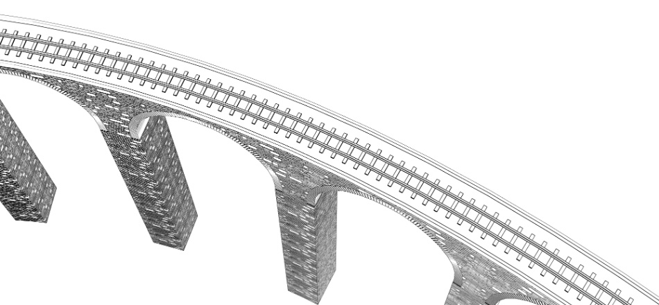 clipstudio用【3D】鉄道橋(直線・カーブ)