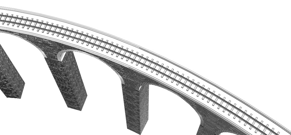clipstudio用【3D】鉄道橋(直線・カーブ)