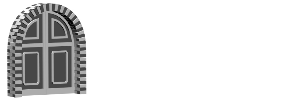 clipstudio用【3D】レンガの塀 (鉄扉つき)