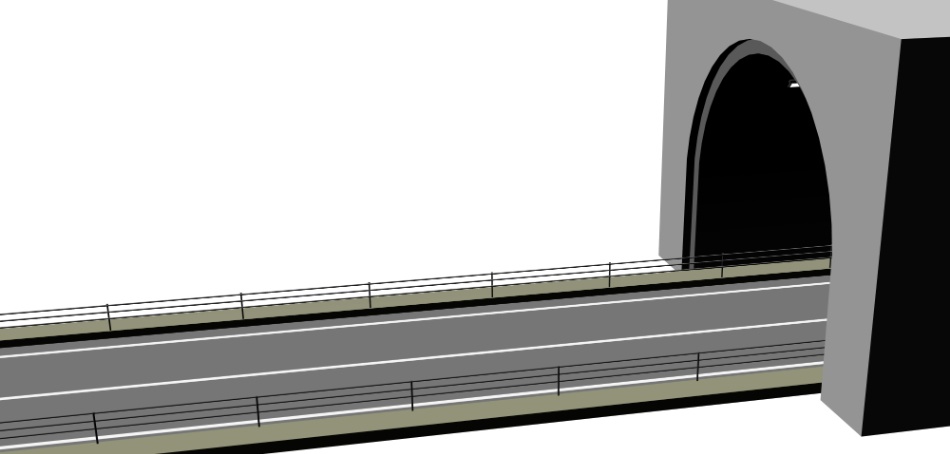 clipstudio用【3D】トンネル&道路(直線・カーブ)