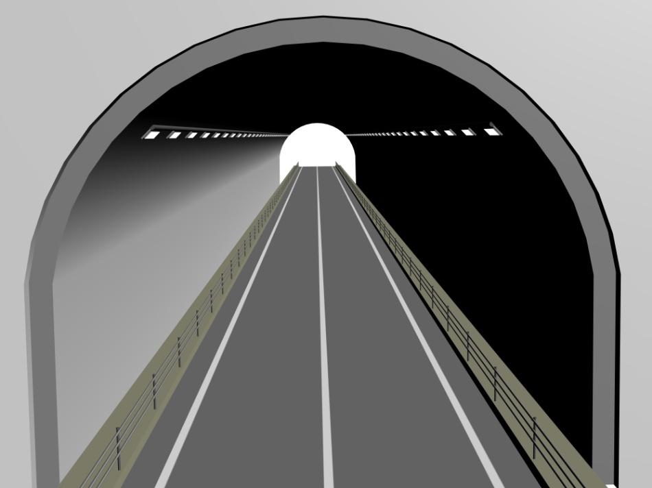 clipstudio用【3D】トンネル&道路(直線・カーブ)