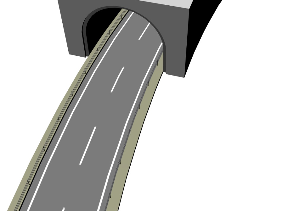 clipstudio用【3D】トンネル&道路(直線・カーブ)