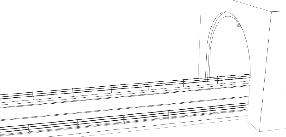 clipstudio用【3D】トンネル&道路(直線・カーブ)