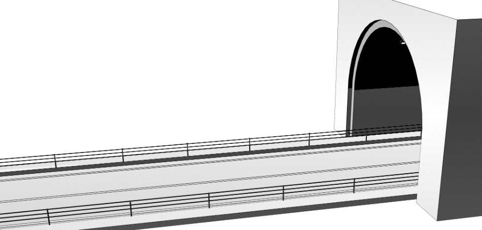 clipstudio用【3D】トンネル&道路(直線・カーブ)