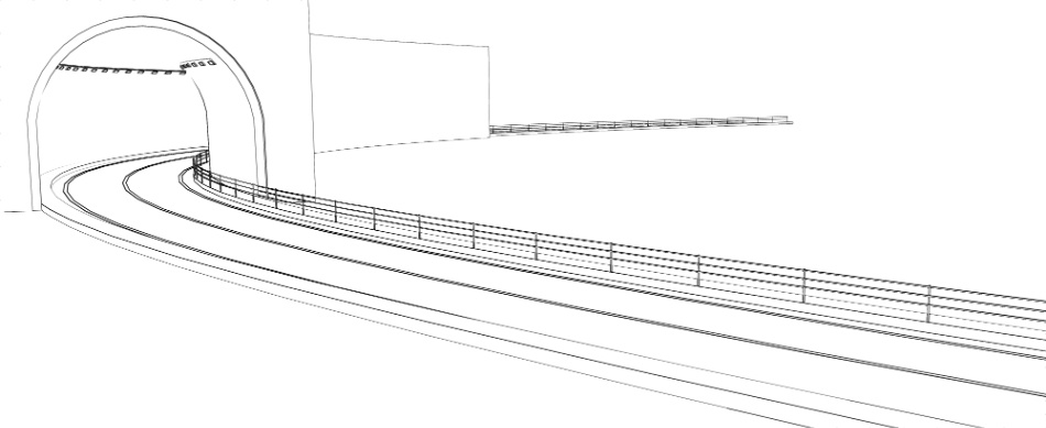 clipstudio用【3D】トンネル&道路(直線・カーブ)