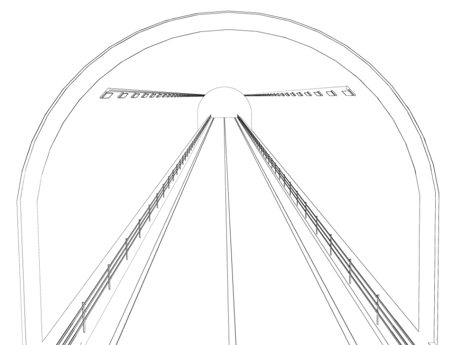 clipstudio用【3D】トンネル&道路(直線・カーブ)