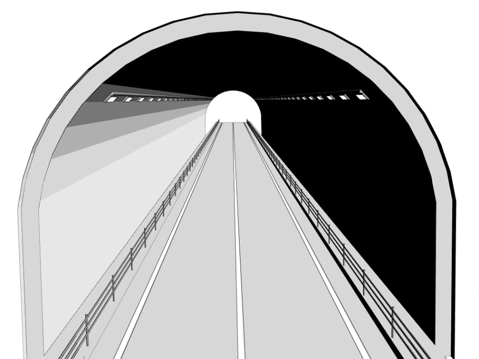 clipstudio用【3D】トンネル&道路(直線・カーブ)