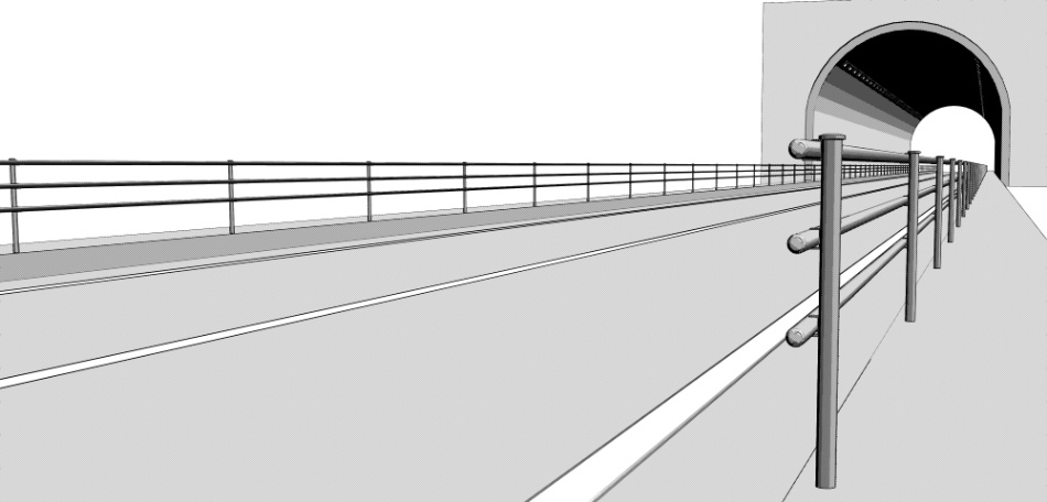 clipstudio用【3D】トンネル&道路(直線・カーブ)