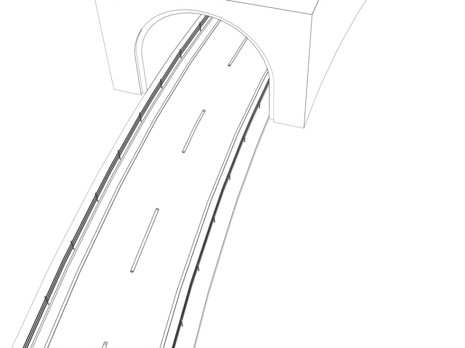 clipstudio用【3D】トンネル&道路(直線・カーブ)