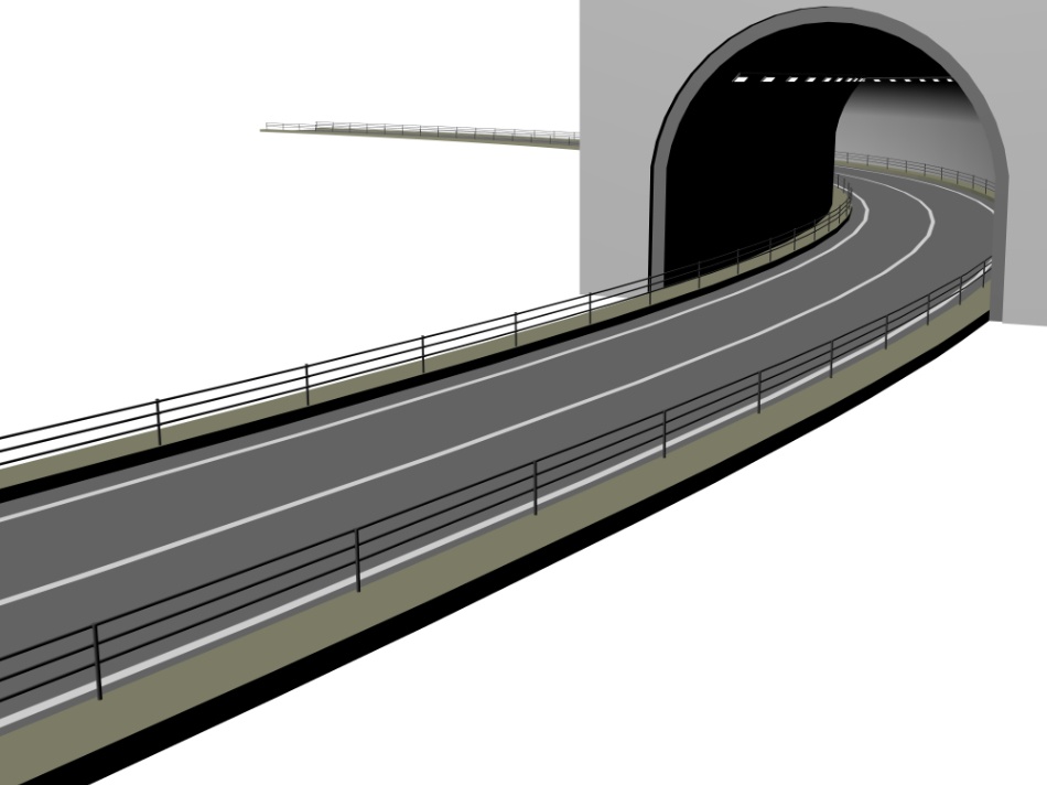 clipstudio用【3D】トンネル&道路(直線・カーブ)