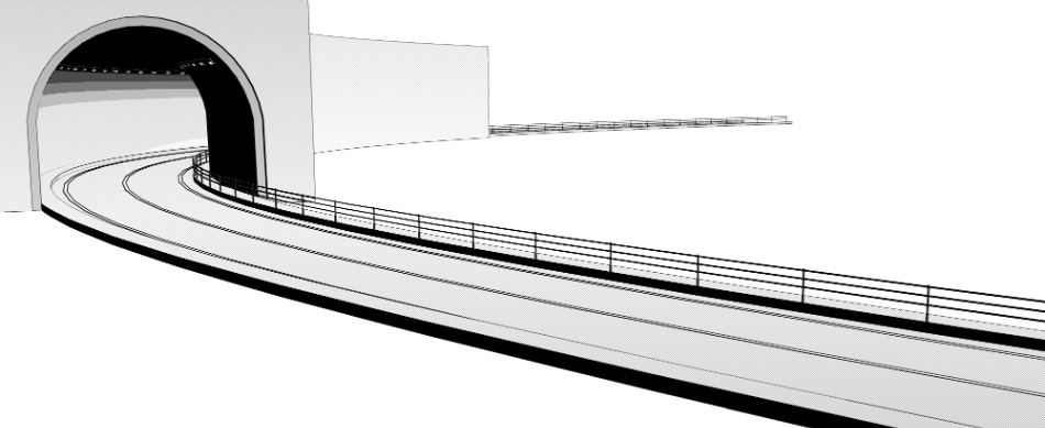 clipstudio用【3D】トンネル&道路(直線・カーブ)