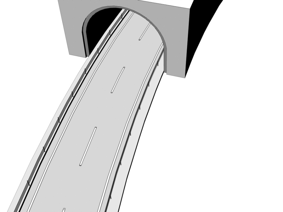 clipstudio用【3D】トンネル&道路(直線・カーブ)