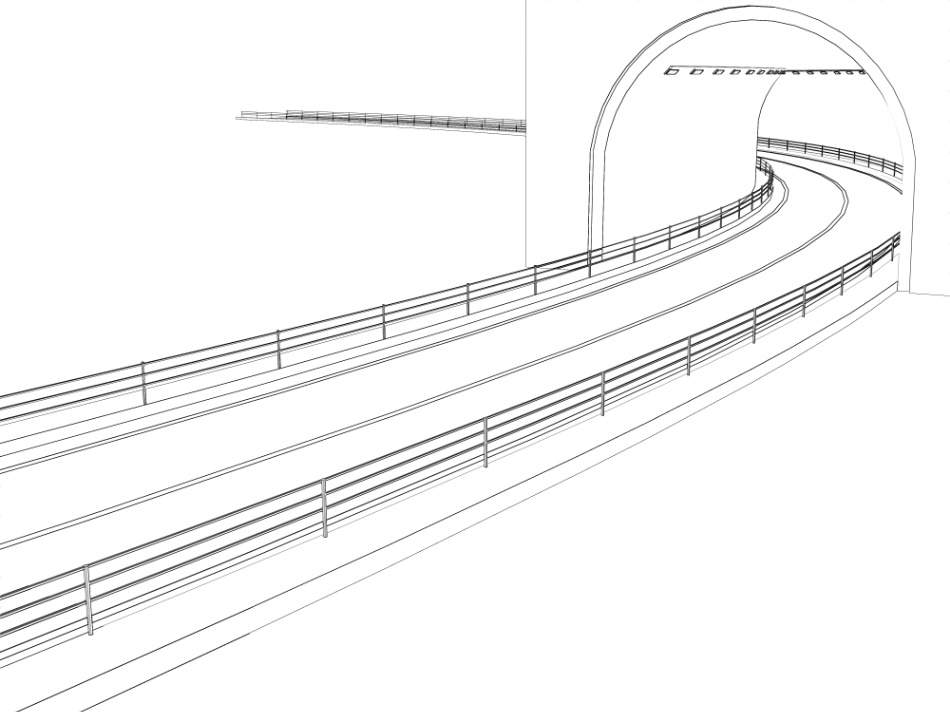 clipstudio用【3D】トンネル&道路(直線・カーブ)