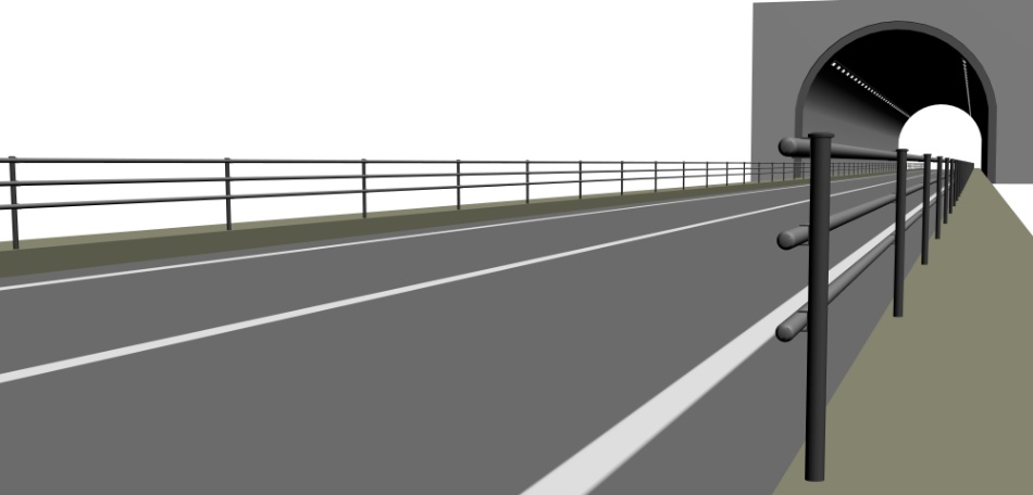 clipstudio用【3D】トンネル&道路(直線・カーブ)