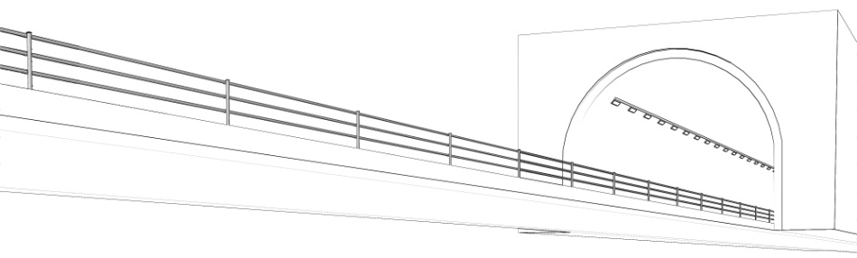 clipstudio用【3D】トンネル&道路(直線・カーブ)