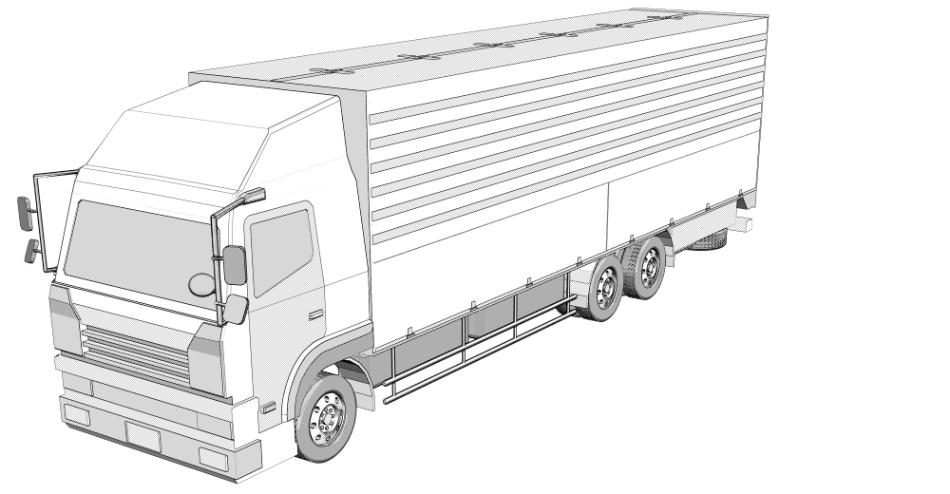 clipstudio用【3D】トラック(ウイングトラック)