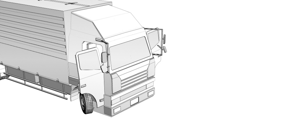 clipstudio用【3D】トラック(ウイングトラック)