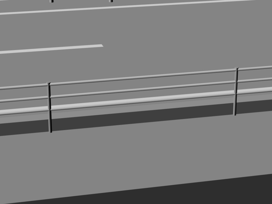 clipstudio用【3D】片側2車線道路(カーブ&直線)
