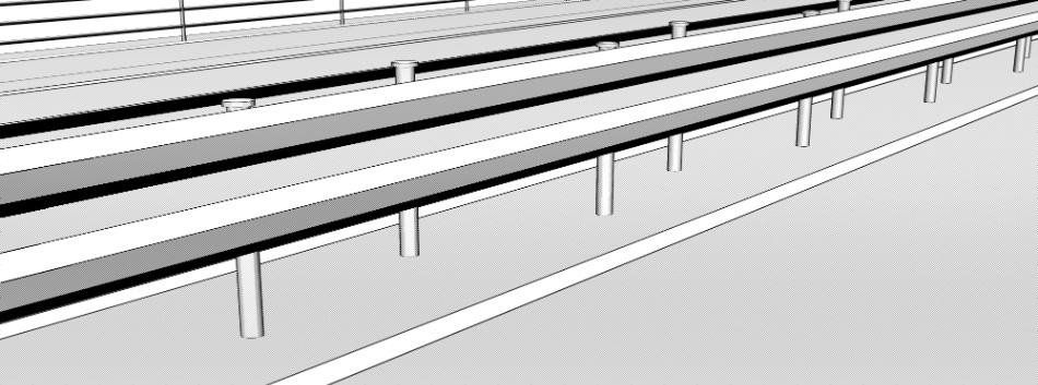 clipstudio用【3D】片側2車線道路(カーブ&直線)