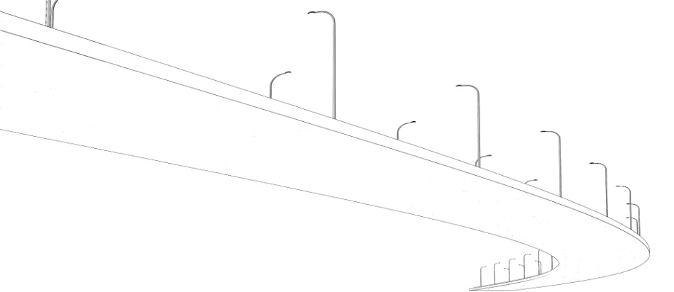 clipstudio用【3D】片側2車線道路(カーブ&直線)