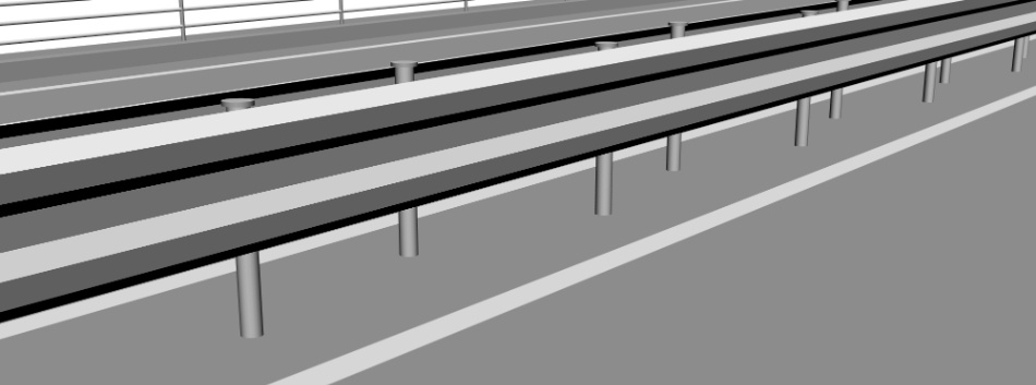 clipstudio用【3D】片側2車線道路(カーブ&直線)