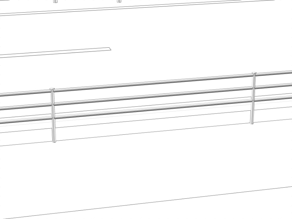 clipstudio用【3D】片側2車線道路(カーブ&直線)