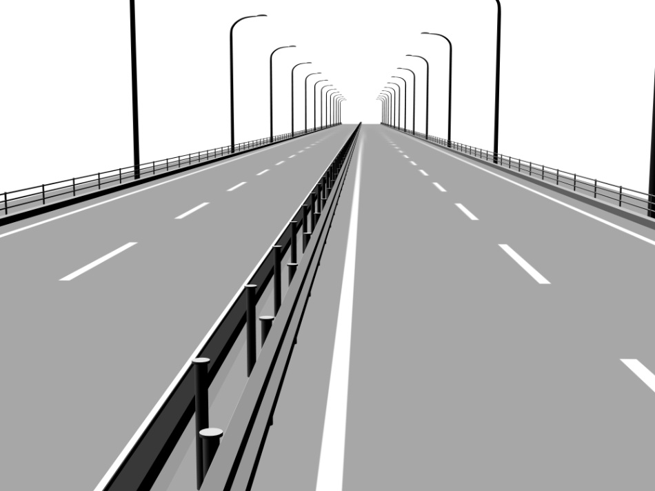 clipstudio用【3D】片側2車線道路(カーブ&直線)