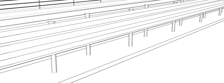 clipstudio用【3D】片側2車線道路(カーブ&直線)