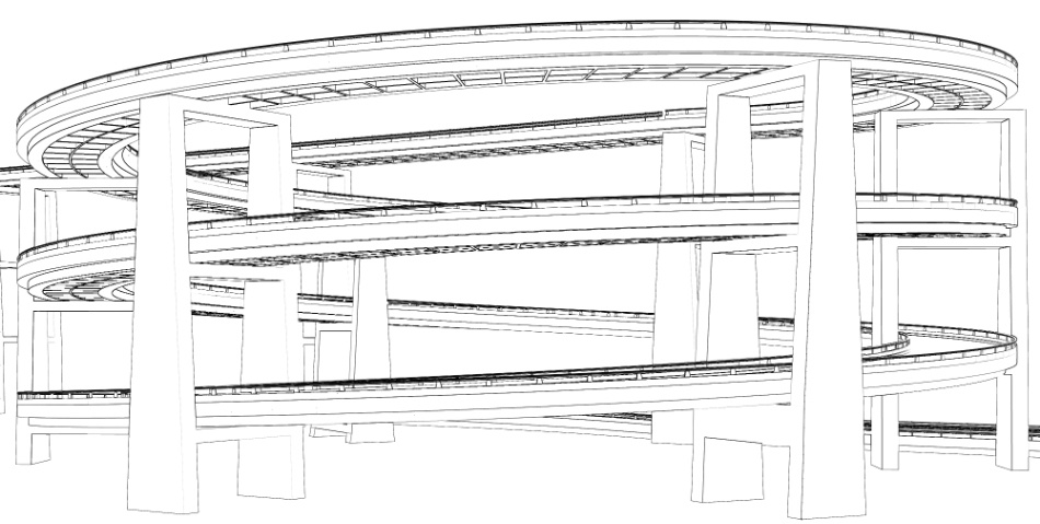 clipstudio用【3D】ループ橋