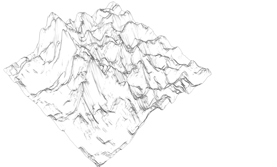 clipstudio用【3D】ちょっと険しい山々