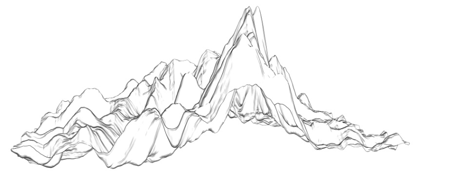 clipstudio用【3D】ちょっと険しい山々