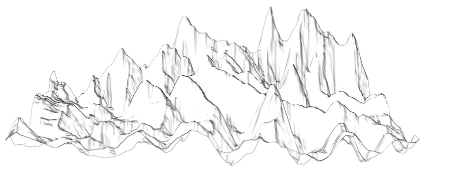 clipstudio用【3D】ちょっと険しい山々