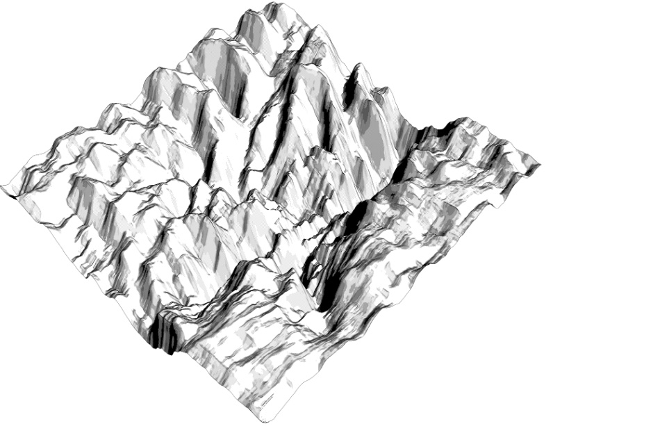 clipstudio用【3D】ちょっと険しい山々