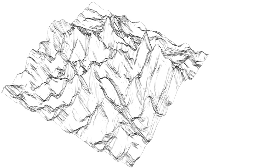 clipstudio用【3D】ちょっと険しい山々