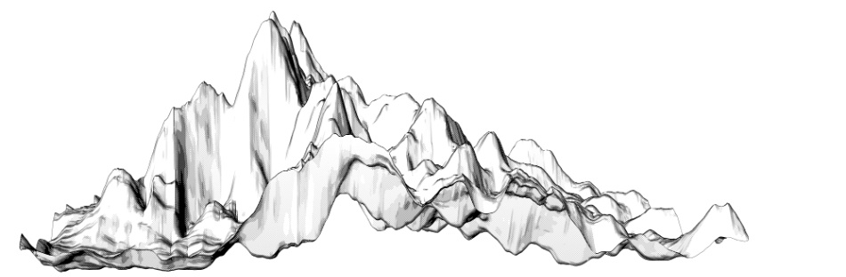 clipstudio用【3D】ちょっと険しい山々