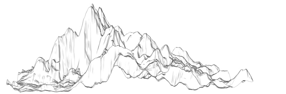 clipstudio用【3D】ちょっと険しい山々