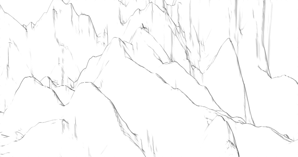 clipstudio用【3D】ちょっと険しい山々