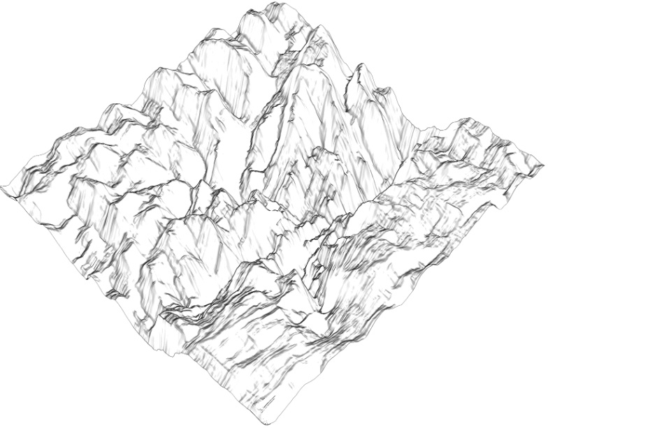 clipstudio用【3D】ちょっと険しい山々