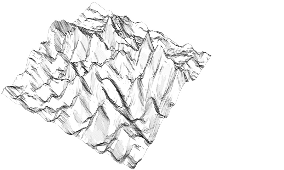 clipstudio用【3D】ちょっと険しい山々