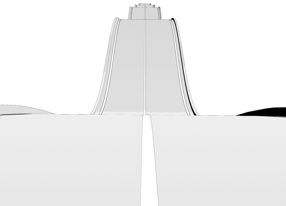 clipstudio用【3D】波打つ道路(イエローライン&破線)