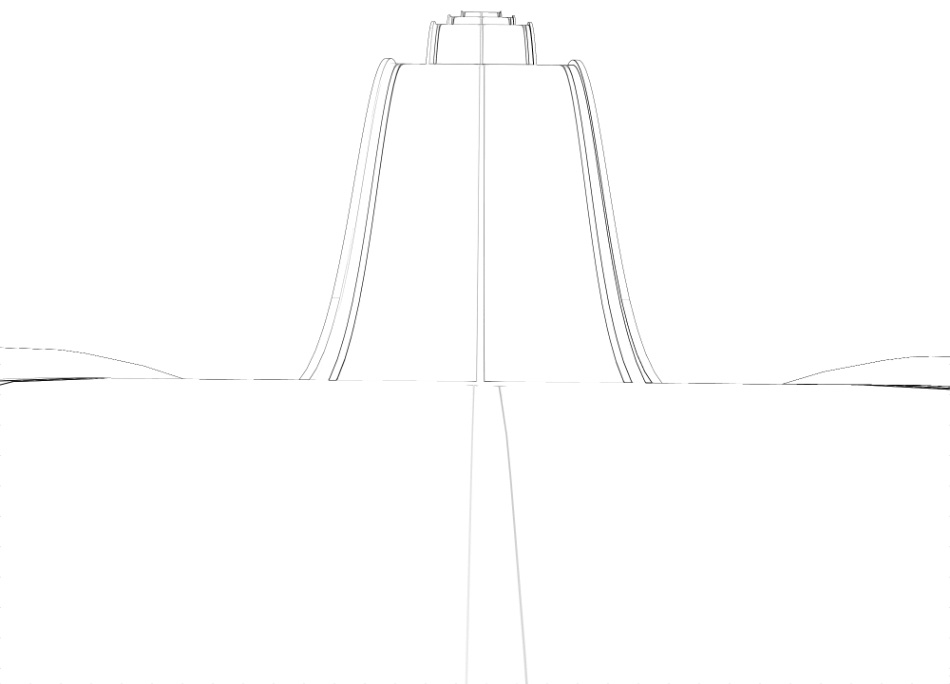 clipstudio用【3D】波打つ道路(イエローライン&破線)