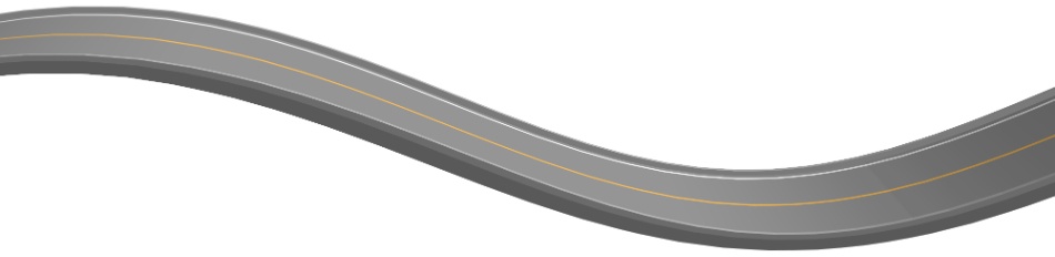 clipstudio用【3D】波打つ道路(イエローライン&破線)