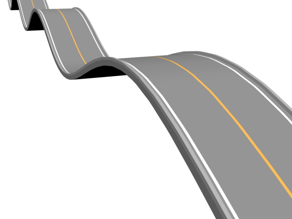 clipstudio用【3D】波打つ道路(イエローライン&破線)