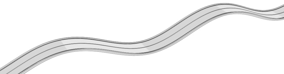 clipstudio用【3D】波打つ道路(イエローライン&破線)